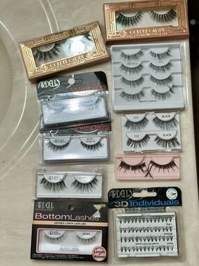 NIP Ardell Naked/Whispies/3D Individuals Lot of 8 False Eyelash Sets + LA Splash